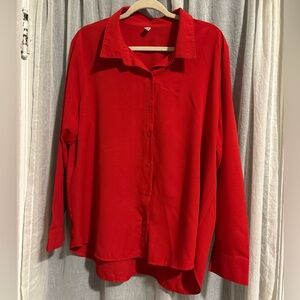 Diosun Red Button-Up Shirt size XXL